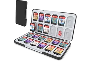 HEIYING Custodia per schede di gioco per Nintendo Switch&Switch Lite,Custodia portatile per schede di gioco Switch OLED con 24 slot per schede di gioco e 24 slot per schede Micro SD.