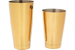 Barfly Shaker ponderato per cocktail, in acciaio inox, oro, set da 510 g e 793,8 g