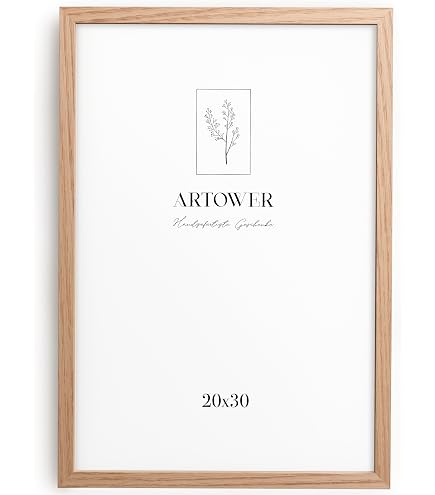 Cadre Photo Premium JUNOMI® 30x40 Cm Chêne - Bois Véritable Avec Verre Acrylique Incassable