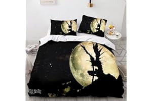 XSLGOGO Death Note Set di Biancheria da Letto 3PCS Yagami Light L Lawliet Stampe Set di Biancheria da Letto Copripiumino Anime e Federe Set di Biancheria da Letto