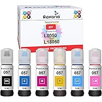Ravaria 057 Refill Ink for Epson L8050, L18050 Printer - Compatible Ink ...