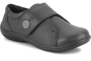 Dr Keller Womens Wide Fit Shoes Ladies Genuine Leather Wide Opening Touch Fasten Diabetic Easy Wear Orthopaedic Nurse Shoes