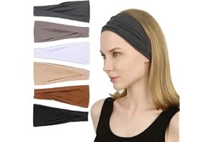 ‎SEA TEAM Sea Team 6er Pack Sport Workout Stirnbänder Weiche elastische Yoga Running Fitness Haarbänder für Frauen