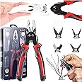 5 in 1 multifunctional Pliers Tool Kit With 5 Interchangeable Heads Special For Electricians Combination Lineman Pliers,Cable Cutting,Wire Stripping,Crimping Tools,Sheet Metal Shear with Storage Box