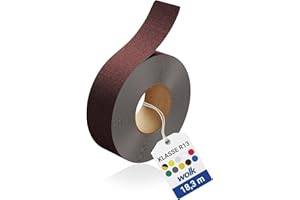 wolk Antirutsch Klebeband R13 Braun (50,0 mm x 18,3 m) – Selbstklebendes Anti-Rutschband für Treppen, Rampen & Böden – Rutschhemmung nach BGR 181 – Innen & Außen, extrem belastbar