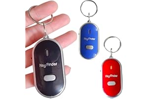 GENERIC Key Finder Locator with sound, Voice Control Key chain Locator for Lost Keys, Item finders Locator with LED Flashlight and Base Support for Keys, Dogs, Cats, Wallet, Phone, Best Gifts (Blue)
