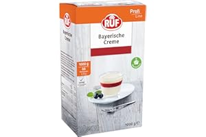 ‎RUF RUF Bayerische Creme ohne Kochen, luftige Sahnecreme mit feinem Vanillearoma, pur oder als Schichtdessert, einfach portionierbar, Großpackung, 1x1000g