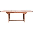Emporium Furniture Wooden Garden Furniture sets| Extendable Dining Table with 8 Stacking and Folding Chairs| Quality Teak Wood Outdoor Dining Sets for 8| Patio Set (Oval Extandable Table)
