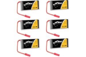 Tattu 6pcs 3.7V 800mAh 25C 1S Batería LiPo JST Plug Para Quadcopters Dron MJX X400 X400W X800 X300C X200 X500