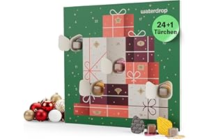 ‎WATERDROP MICRODRINK waterdrop® Adventskalender 2025 - Limited Edition - 25 exklusive Überraschungen für Dich selbst oder zum Verschenken - Weihnachtsgeschenkset für Frauen & Männer - Verleiht deinem Wasser Geschmack