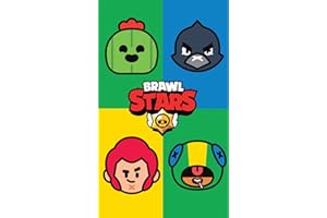CARBOTEX Brawl Stars - Asciugamano per bambini, 30 x 50 cm