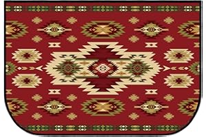 Demissle Fireplace Hearth Rug Fireplace Mats Cabin Southwestern Fireproof Fireplace Rug Fire Resistant Mat for Wood Stove Floor Protector for Kitchen Indoor Outdoor (Aztec Western,24 x 59 Inch)