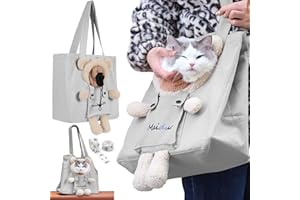 KAKVEIAI Sac Transport Chat, Sling Sac de Transport pour Chat, Sac de Transport Sécurisé pour Animaux Domestiques, Petit Animal de Compagnie Portable Sacs, Adapté aux Petits Chiens et Chats