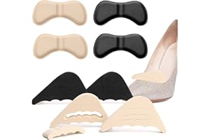 NACERLARY 4 paires Coussinets pour Chaussures, réglables chaussures inserts, Réutilisables intérieures pour talons pour Renfort de Pied le soutien du talon