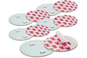 SHD Klebepads Magnetische Rauchmelder-Halterung für Feuermelder, 3M Selbstklebepads mit Magnethalterung, Ø 70mm, Sichere, Sch