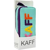 KAFF 01108 Mint Yeşil Renk Mor Fermuarlı Su Ge&ccedil;irmez Bondit Kumaş Peluş Baskılı &Ccedil;ift G&ouml;zl&uuml; Kalemlik