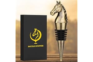 ‎LULLEA LULLEA Pferd Weinflaschenverschluss, Pferde Geschenk Weingeschenke Weihnachts geschenk Geburtstagsgeschenke für Männer Frauen, Pferde Deko Pferdekopf Weinverschluss für Wein Champagner Bronze
