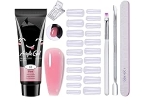 CUTIOLLY Poly Extension Gel Kit,Gel D'extension d'ongles en Poly,Démarrage pour Extensions D'ongles Polygel