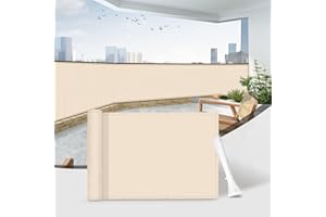 Sunnylaxx Brise Vue Balcon 85x300 cm,PES Ant- UV, Protection de la Vie privée et sécurité des balustrades de Balcon,Opaque Résistant,Khaki