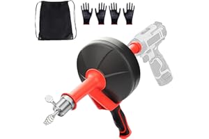 Deboucheur Canalisation Furet 13 Mètres Flexible Deboucheur Professionnel WC Déboucheur Evier Furet Plomberie Furet de Débouchage pour Nettoyage écologique des Tuyaux Il y a Deux Paires de Gants