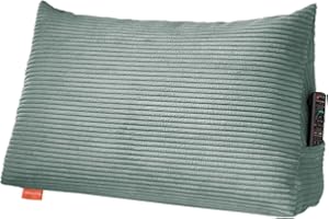 ‎SLEEPLING sleepling Rückenkissen Cord Optik, Keilkissen für Bett und Sofa, Lendenkissen, dreieckiges Lesekissen, Strandkissen, Kissen mit abnehmbarem waschbarem Bezug, Seitenfach, 70 cm breit, türkis