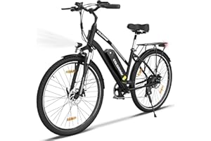 ‎COLORWAY COLORWAY BK27 Elektrofahrrad, 28 Zoll EBike, 2 Fahrmodi Citybike mit 36V 15Ah Akku, mit Tretunterstützung, Pendlerfahrrad mit 250W Motor, EBike für Unisex Erwachsene Reichweite bis zu 45-100Km.