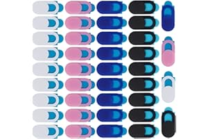 Saijer Copri Webcam, 40 Pezzi Ultra Sottile Piccolo Sicurezza Multicolore Webcam Cover per Smartphone Portatile Tablet