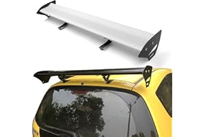 Artudatech Car Wing Spoiler, Universal Hatchback Adjustable Aluminum GT Rear Trunk Wing Racing Spoiler, Rear Spoilers, Rear Wing Spoiler with Screws