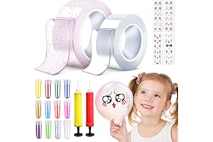 RIZTGAE Nano Tape Bubbles Kit,Nano Magic Tape Arts and Crafts for Kids Age 3 4 5 6 7 8 DIY Nano Tape Kids' Craft Kits Kids Toys Age 5-12 Year Old Boy Girl Toy Double Sided Tape Craft Easter Gifts