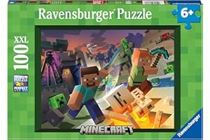 Ravensburger Kinderpuzzle 13333 - Monster Minecraft - 100 Teile XXL Minecraft Puzzle für Kinder ab 6 Jahren