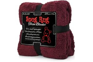 Snug Rug Coperta Divano Coperta Plaid Morbida Sherpa Edizione Speciale Coperta in Pile Morbidissimo Pregiato 127 x 178 cm (Mulberry Rosso)
