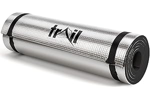 TRAIL OUTDOOR LEISURE Foil Camping Mat 7mm Thick Aluminium Sleeping Roll Pad Waterproof Thermal Trail