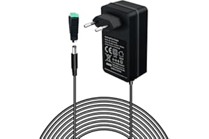 Meiyue 12V 5A 60W Adaptador de alimentación, 100~240V AC a DC Transformador Enchufe Convertidor Cargador de Pared para Tira de luz LED, cámara CCTV, etc.