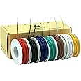 20 awg 0.5mm² Solid wire kit Electrical wire Cable 7 colors 23ft each spool Hook up Tinned Copper wire for DIY