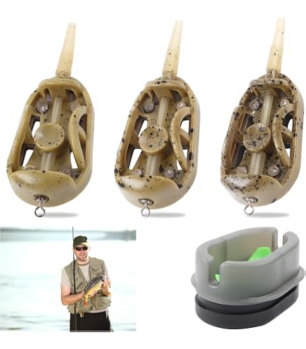 Thirei Lot De 6 Mangeoires Feeder Pêche – 20g à 60g – Accessoires Solides Pour Pêche à La Carpe Et Feeder