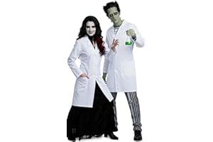 LAB COAT X Professional White Black Navy Unisex Lab Coat for Men and Women, Multiple Pockets, Classic Fit, Snap Closing, 40" Length