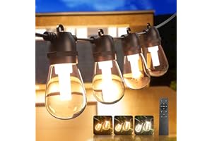 Ranengar Lichterkette Außen, LED Lichterketten Strom 30M 30 Birnen Outdoor Wetterfest Glühbirnen für Party,Hochzeiten,Garten,Terrasse,Balkon,Hochzeiten Warmweiße Retro Decor für Innen Aussen 20