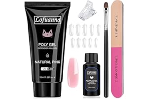 LOFUANNA Poly Gel Nail Kit Gel Extension Nail Kit Poly Nail Gel Kit Poly Nail Gel 30ML Professional Nail Extension Gel Builder Nail Gel Set Basic Nail Kit Gifts for Women