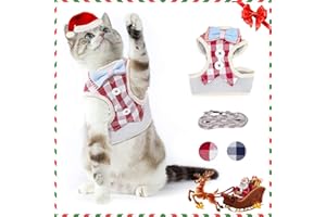 HAVENFLY Imbracatura e guinzaglio per Gatto,Imbracatura in Maglia Dolce Impostato per Gatti,respirante Gatto Giacca Regolabile Esterna Set per Imbracatura con Striscia,Non per Il Cane, Solo per Il Gatto