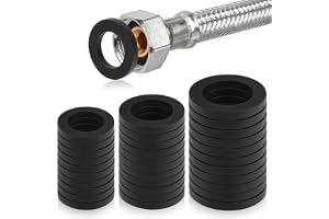 VYZUTR 30 st gummibrickor, 1/2 tum 3/4 tum 1 tum gummipackning O-ring plan, tätningsbrickor för gängad anslutning av duschkranslangar