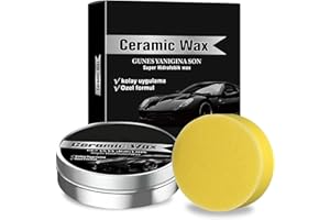 BEAUTHINK Ceramic Wax Cream, Car Coating Polishing Wax - Long Lasting Protection, Gloss & Shine, Easy Application for Car Exterior, Headlights, Clear Plastics & Wheel Surfaces