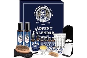 ZJKUBOIS Adventskalender 2025 Männer, 24-teiliger Premium Bartpflege set, Bartpflege Weihnachtskalender für Körper, Gesicht, Bart & Haarpflege, Weihnacht Geschenke für Männer Papa Opa Ehemann Freund