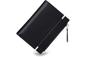 CHAOFANXI Mały portfel damski, ze skóry, mały portfel dla kobiet, mały portfel damski, w krótkim formacie, mały portfel z wieloma przegródkami, czarny, 13*2*10, Nowoczesny