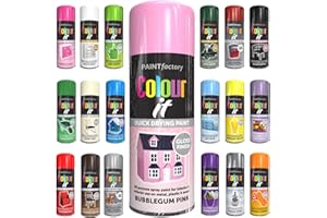Classic Signature: 1 x Bubblegum Pink All Purpose Aerosol Spray Paint 400ml Quick Drying Spray, Fast Dry and Excellent Coverage for Metal, Wood, Plastic and More