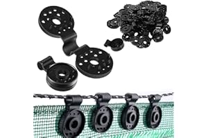 DONGZQAN Lot de 50 Clips pour Chiffon de Protection, avec œillet, Filet d'ombrage, Clips en Plastique pour Tissu de Protection, Filets d'ombrage, Filets d'ombrage, Garde-Corps (50)