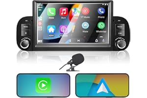 [Alta Potenza] Liulbobu Autoradio per FIAT Panda 2013 2014 2015 2016 2017 2018 2019 2020 con 7" Touchscreen Autoradio Wireless Carplay & Android Auto,Bluetooth Mirror Link/RDS AM/FM/USB/DSP