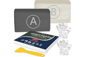 YUMCRAFT Mastic Epoxy, 340g Déparation Rapide Mastic Epoxy, Super Fort ab Colle Epoxy pour Réparer Fuites, Fissures, RéParation, Remplissage, Gravure(Gris)