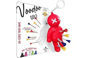 Voodoo Golf Ball Tee Holder | Novelty Keychain Accessory for Bag | Gifts for Men | Fits 3 1/4, 2 3/4, 1 1/2 Tees