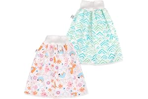AolsteCell FLYISH Direct Jupe de Couche Bébé, Culottes d'apprentissage Lavables, Jupe D'entraînement pour Bébé Garçon,Jupe D'entraînement Réutilisable pour Un Bon Sommeil,4-8T