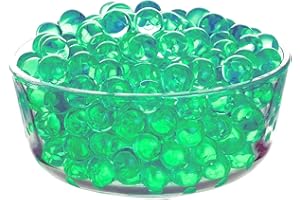 ZOWOKI Water Beads for Vases 6,000 Plus - 50 g Water Gel Jelly Balls Vase Filler - Beads for Floating Candles Making, Wedding Party, Decorative Home Accessories Plants and Craft (50g Green)